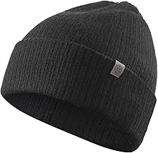 TRENDOUX Winter Beanie Hat Men: Warm Wool Unisex Knitted Beanie, Double Layers Thermal Hat, Skin-Friendly with Stretchy Fabric, Daily Outdoor Indoor Sports Gifts