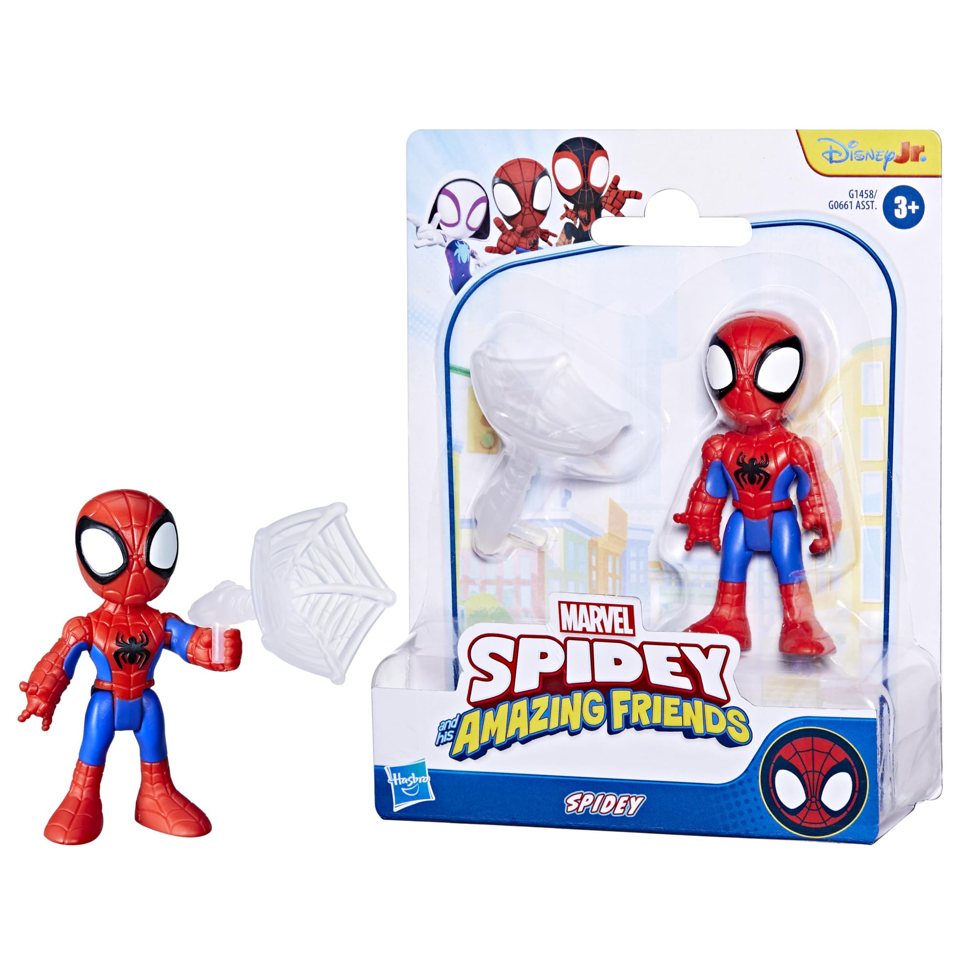 Spidey and his Amazing Friends Spidey Toy with Accessory, 3-Inch