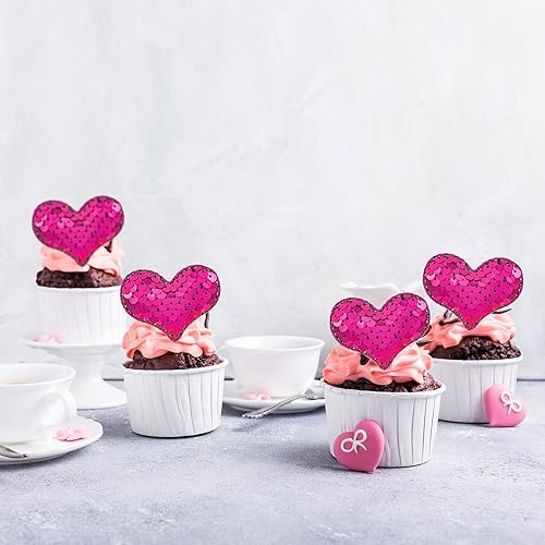 Vista 80 de 36 piezas de decoración de cupcakes para el día de San Valentín, dulce amor, San Valentín, para el día de San Valentín, fiesta de cumpleaños