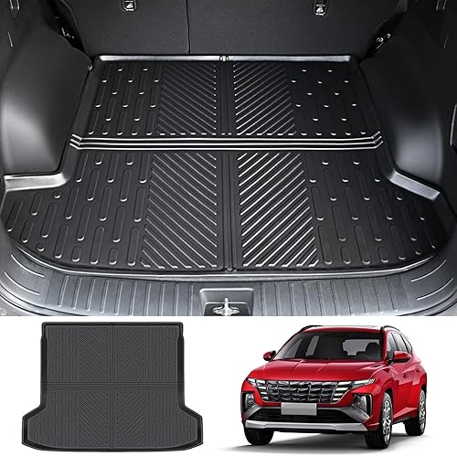 Alfombrilla de carga trasera para Hyundai Tucson 2022-2025 (solo compatible con el sistema de audio Bose Premium opcional) Tapete de maletero para