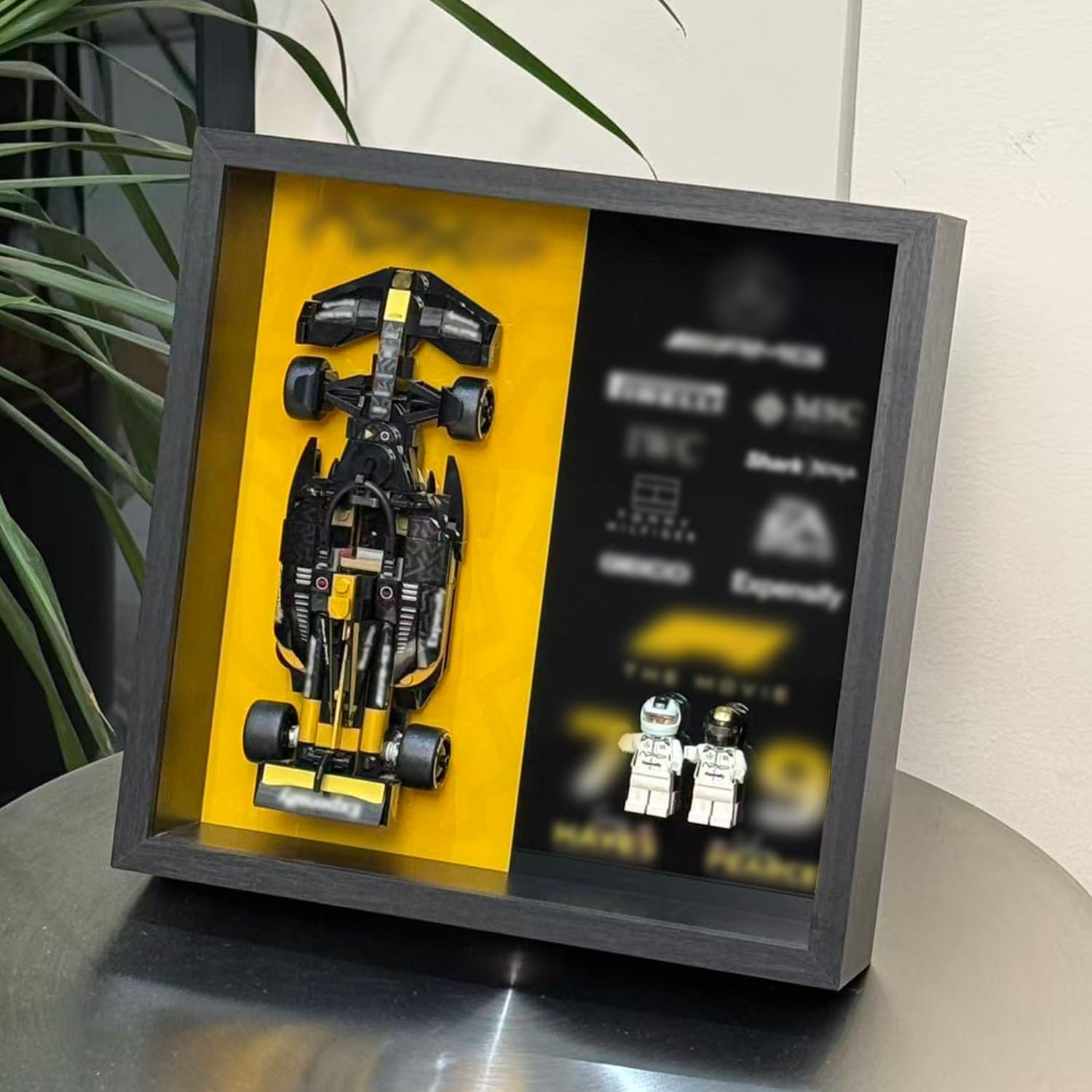 iLuane Display Wallboard for LEGO Speed Champion The Movie APXGP Team Race Car 77252 Toy Blocks, Adult Collectibles Wall Mount, Room or Office Decor(No Car Included)