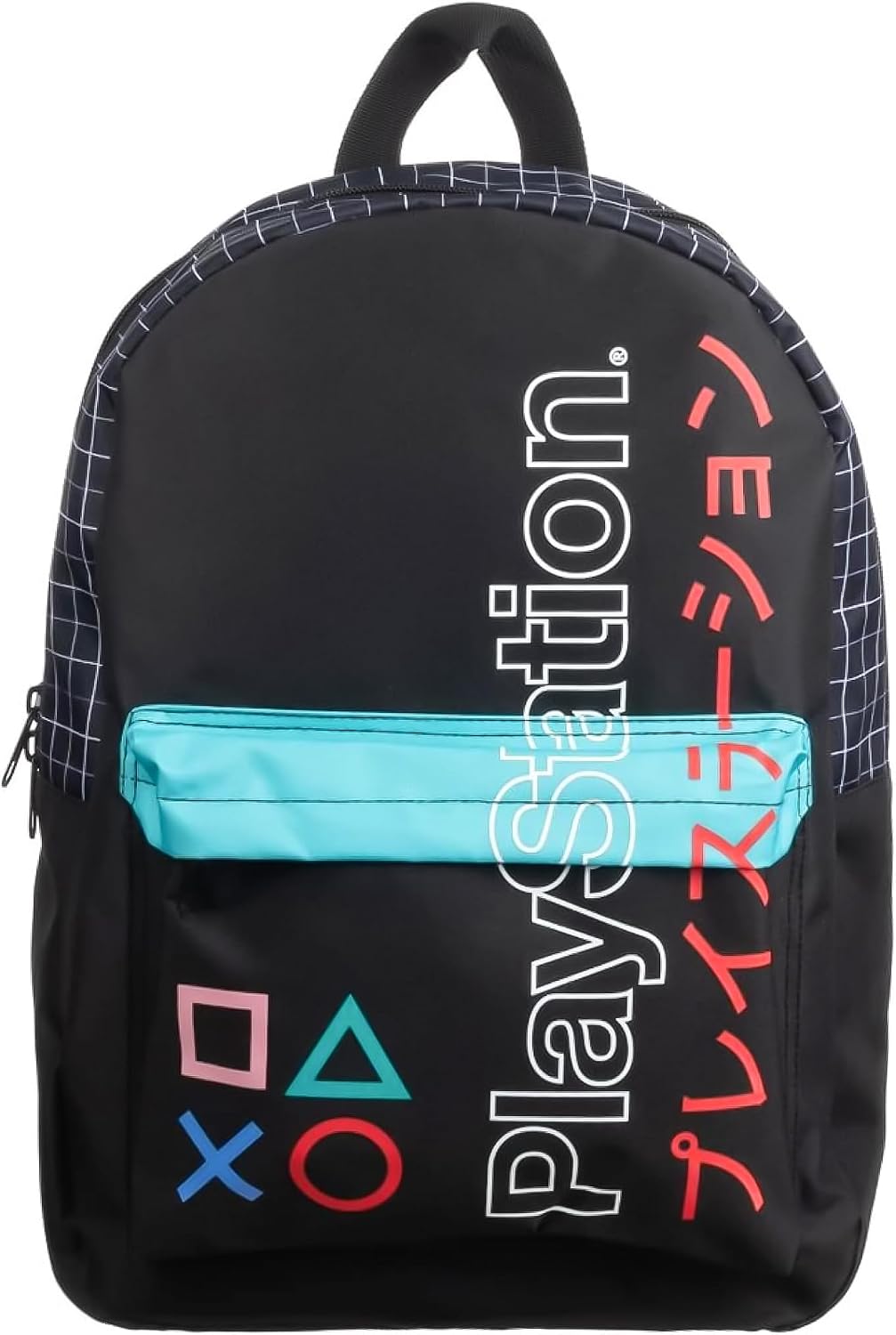 Bioworld Sony Playstation 16.5" Kanji Color Block Laptop Backpack with Adjustable Straps Travel Backpack