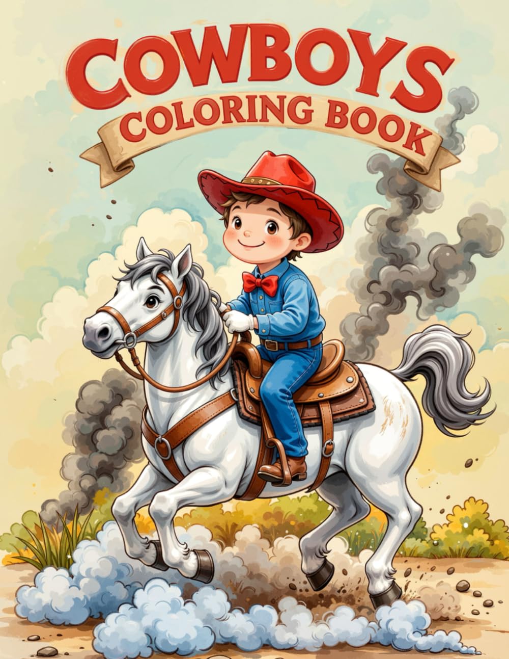 Cowboys Coloring Book: Fun Scenes from the Old West with Cowboys, Horses and More