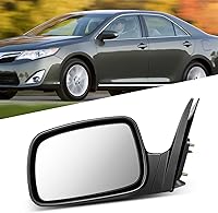 Vista 21 de Juego de espejos laterales montados Compatible con Ford E150 E250 E350 E450 E550 Van 2002-2008, plegable manual, sin calefacción, luz de charco