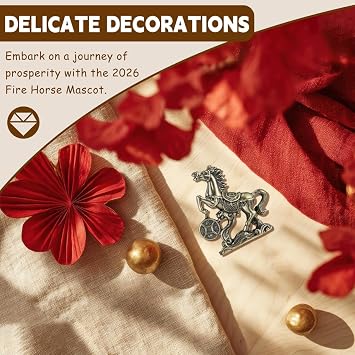 Ciieeo Lucky Horse Ornament Chinese Zodiac Statue Rich Horse Feng Shui Figure God of Wealth Figurine Decorations for Home Figurine Chinese Style Office Feng Shui Brass