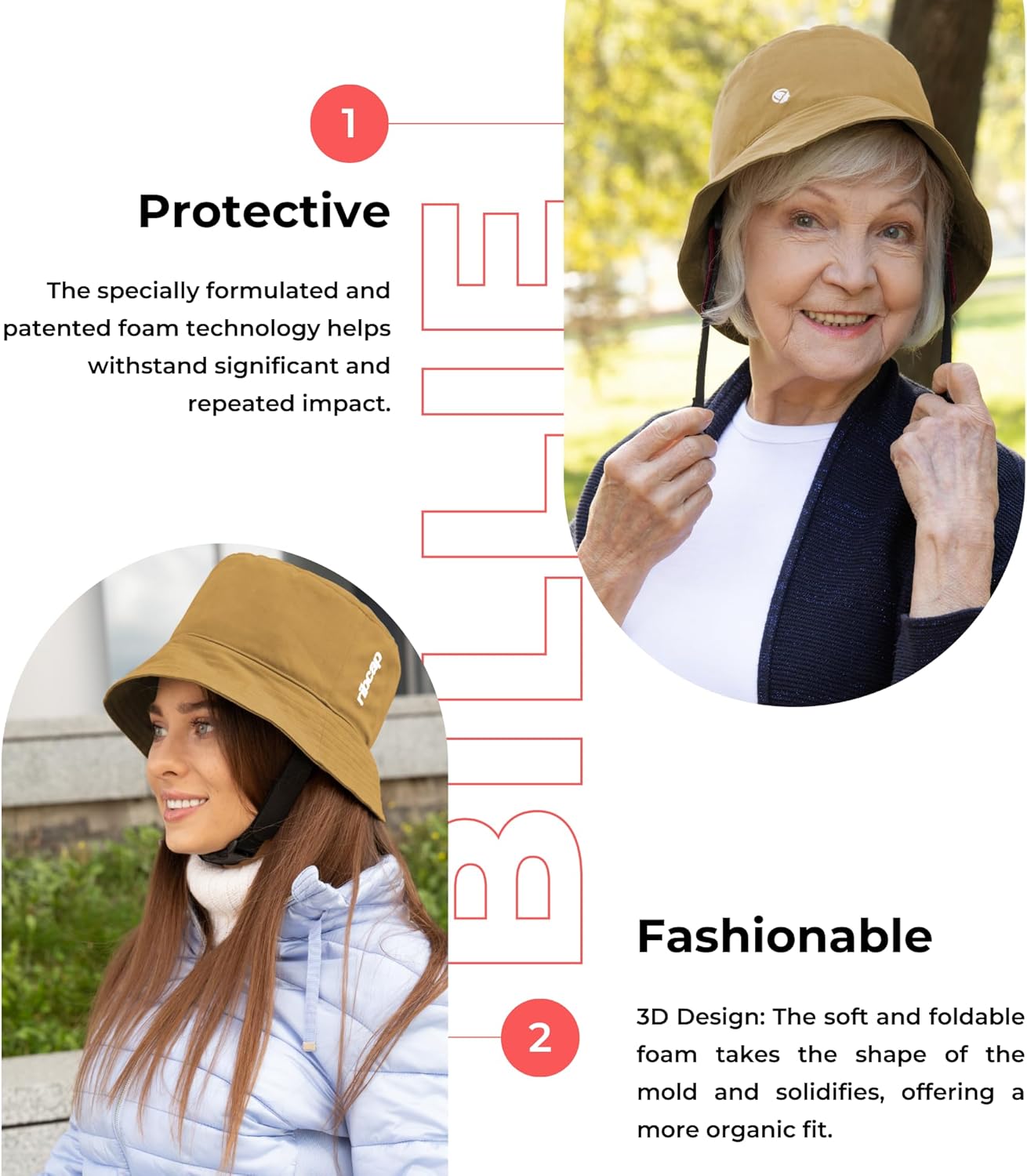 Ribcap Billie Medical Grade Protective Helmet | Soft Hat for Epilepsy | Protective Helmet for Seizures