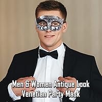 Vista 67 de Máscara de mascarada para hombre, máscara de aspecto antiguo para Halloween, fiesta veneciana, fiesta de máscaras y baile de máscaras