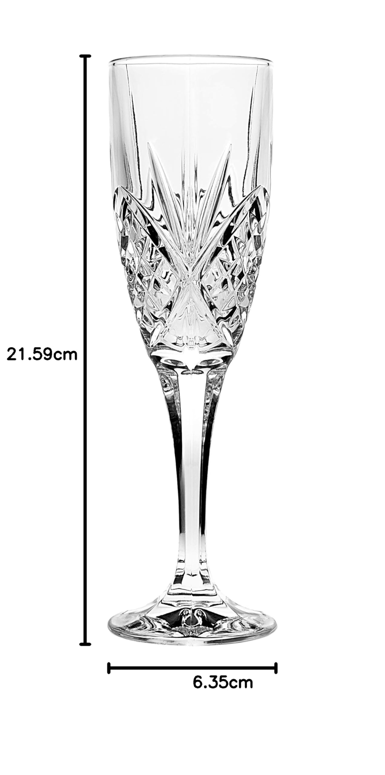 Godinger Dublin Crystal Champagne Flutes - Set of 4 -8