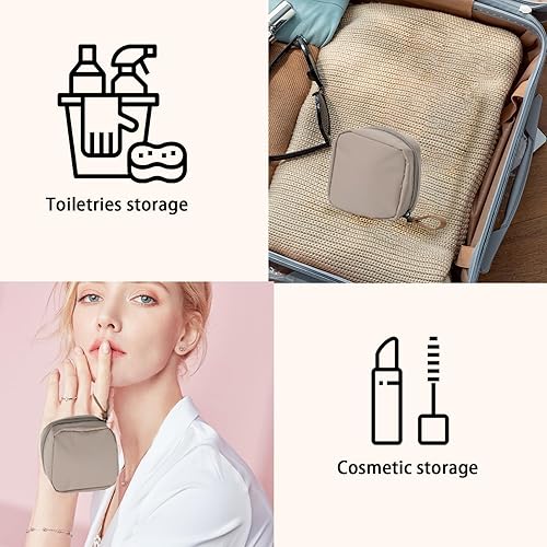 Miniatura 5 de Bolsa de maquillaje bolsa de cosméticos de viaje, bolsa de aseo organizadora, bolsa de accesorios de viaje, Mini Rosa Claro, Todos