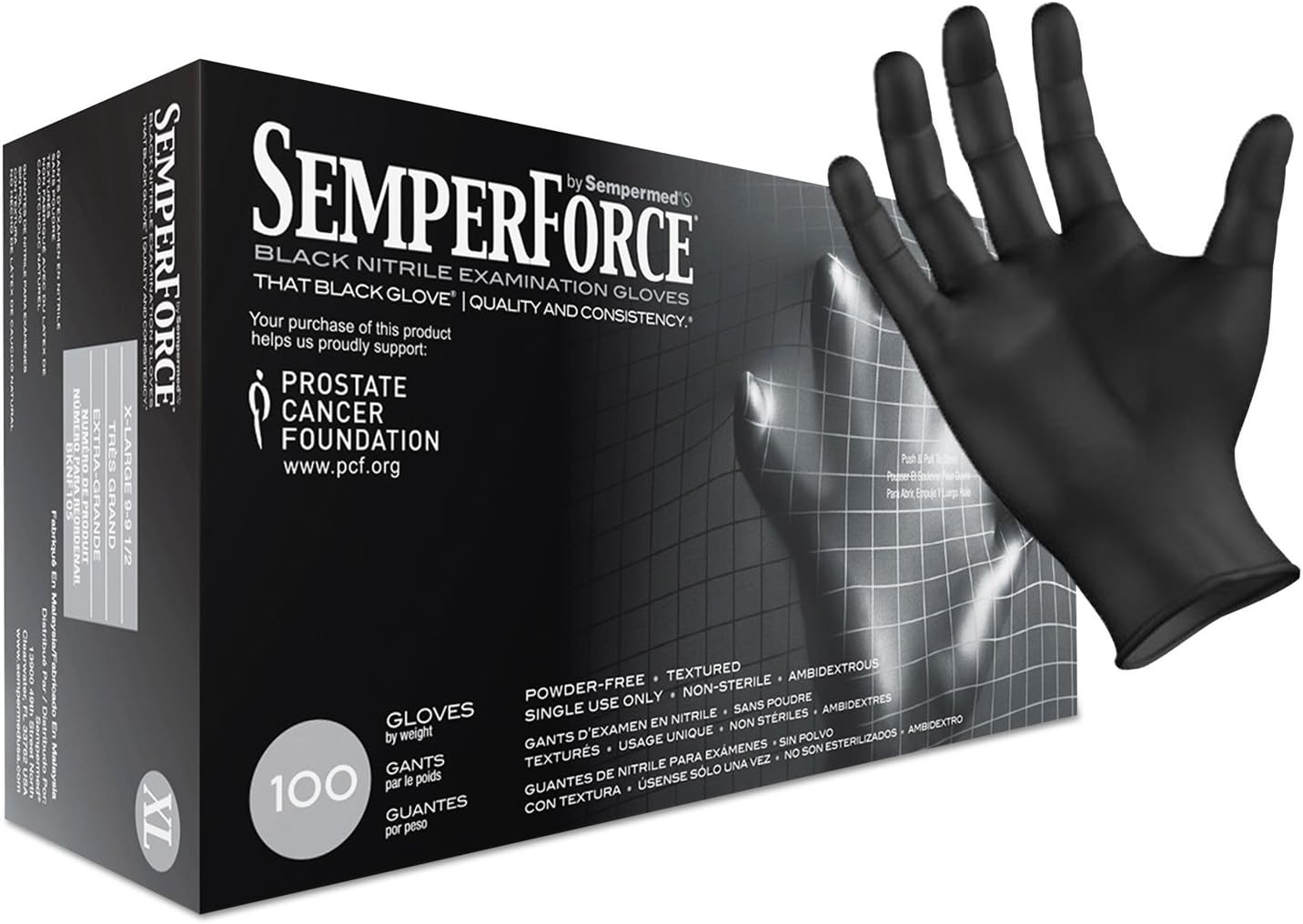 Gloves, Black, X-Large, 1000/Carton