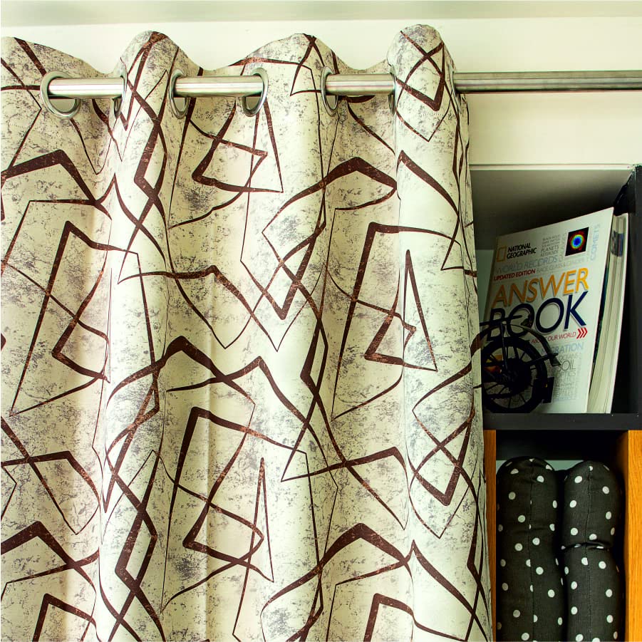 Urban Space Digital Printed Blackout Opaque Curtains For Door Bedroom, 80-85% Room Darkening Home Decor, 1 Piece Curtain With Stainless Steel Rings (Prism Brown, Long Door- 8 Feet X 4 Feet) (B0BZ8LFJKR) Amazon Price History, Amazon Price Tracker