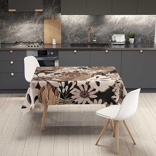 Vista 2 de Mantel Floral Redondo para Mesa De 4 Sillas Picnic Mantel A Prueba De Aceite 30 X 30 Pulgadas