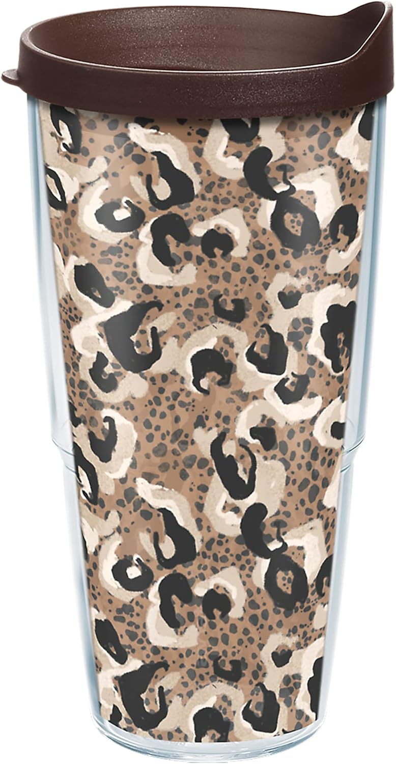 Tervis Spotted Jaguar Made in USA Double Walled Insulated Tumbler Travel Cup Keeps Drinks Cold & Hot, 24oz, Classic