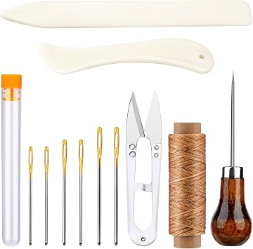 Wonvoc 12 Pieces Bookbinding Kit with Bone Folder Tool