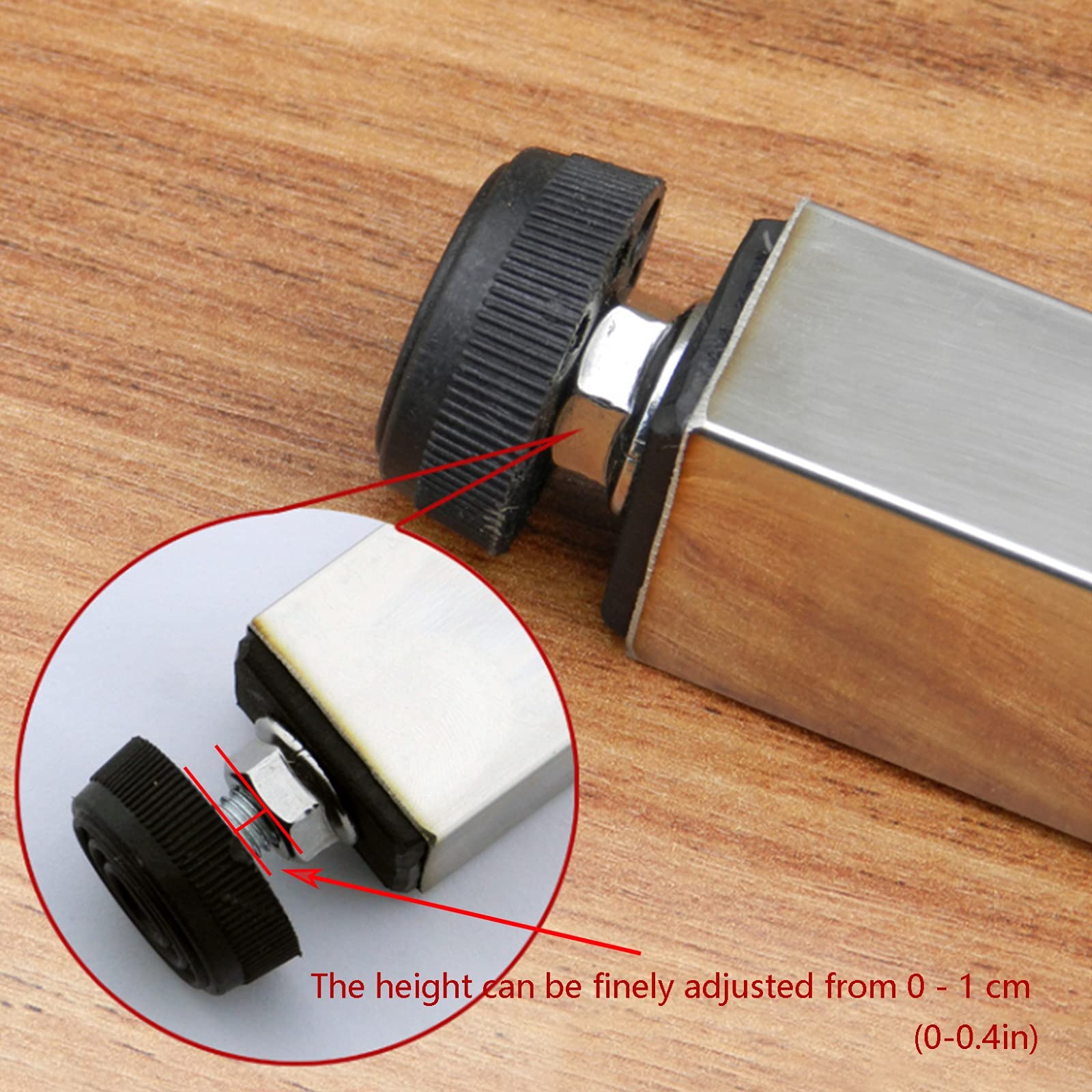 1 pieza Pata Extensibles de Mesa,Patas de Soporte,Patas de Escritorio de Barra Telescópica Plegables,Ajustables Patas de Muebles de Acero Inoxidable,Altura opcional 50-130 cm(Size:95cm(37.5in))