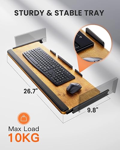 Miniatura 3 de ErGear Escritorio eléctrico de pie con bandeja para teclado, altura ajustable de 55 x 28 pulgadas, escritorio de pie para oficina en casa, estación