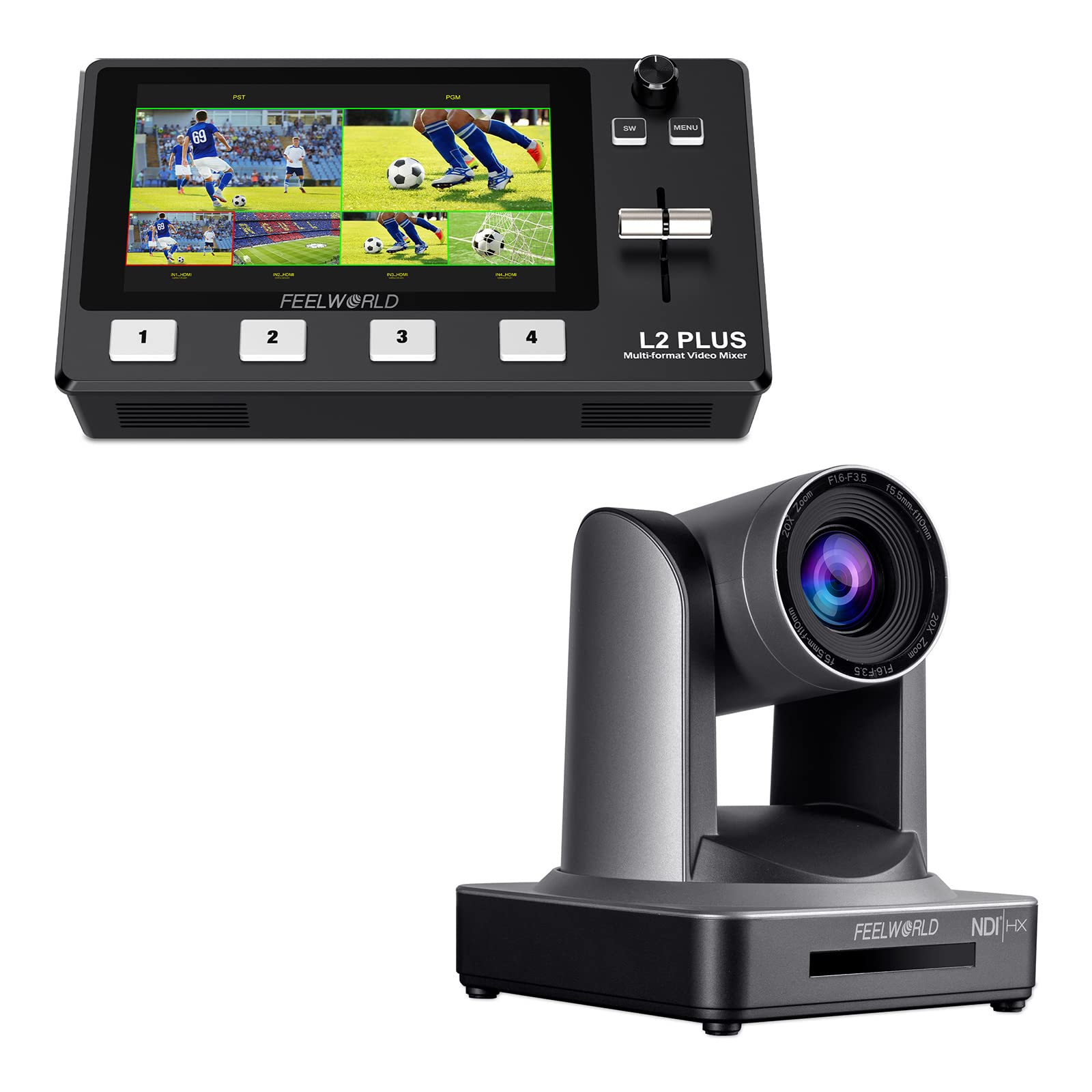 Amazon.com : FEELWORLD L2 Plus Video Switcher and NDI20X PTZ