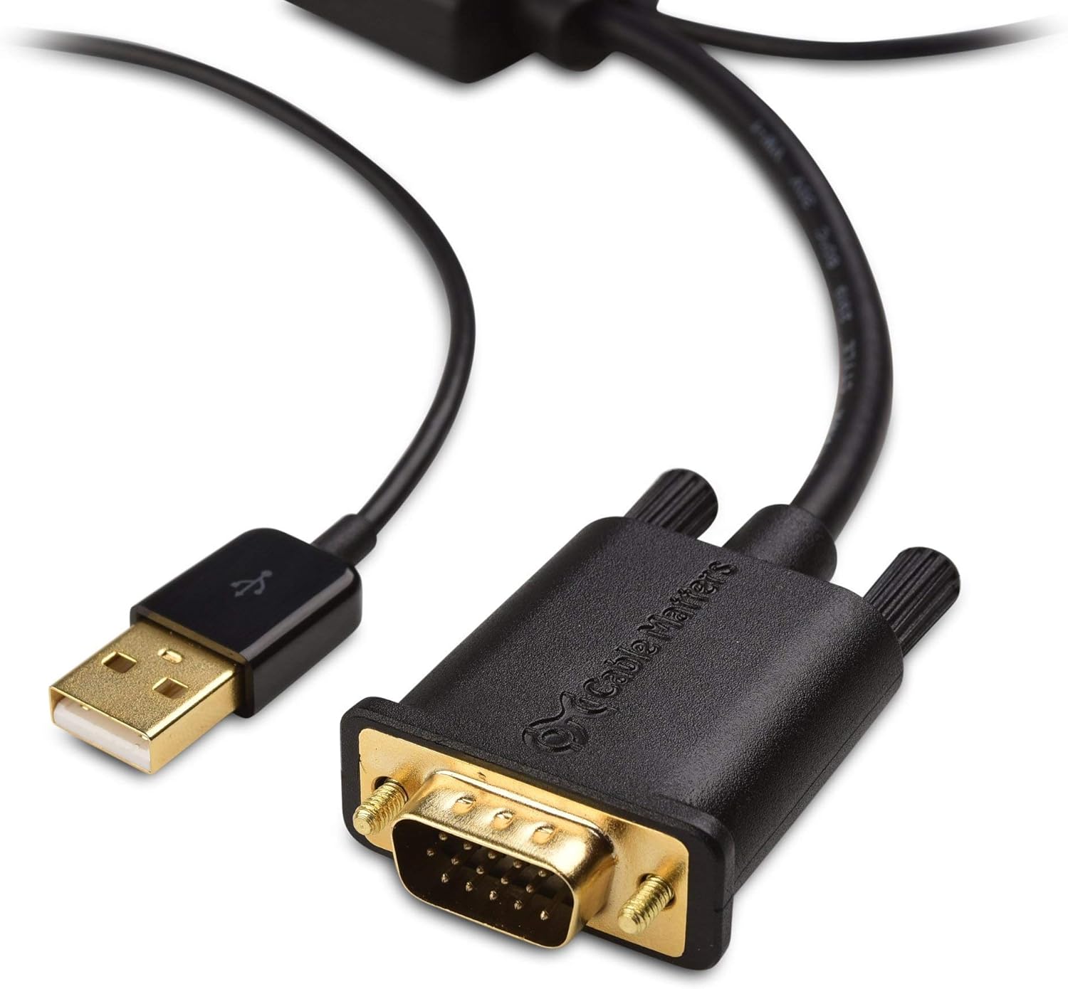 Cable Matters 1# Product Image VGA to HDMI Adapter for Monitor and TV 2 [Premium Certified] HDMI Cable 6 ft with 4K HDR Support in Black