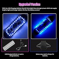 Vista 7 de Versión de carga USB mejorada: luz LED para patineta, luz de borde de monopatín con control remoto, 16 cambios de color, libre de cambios