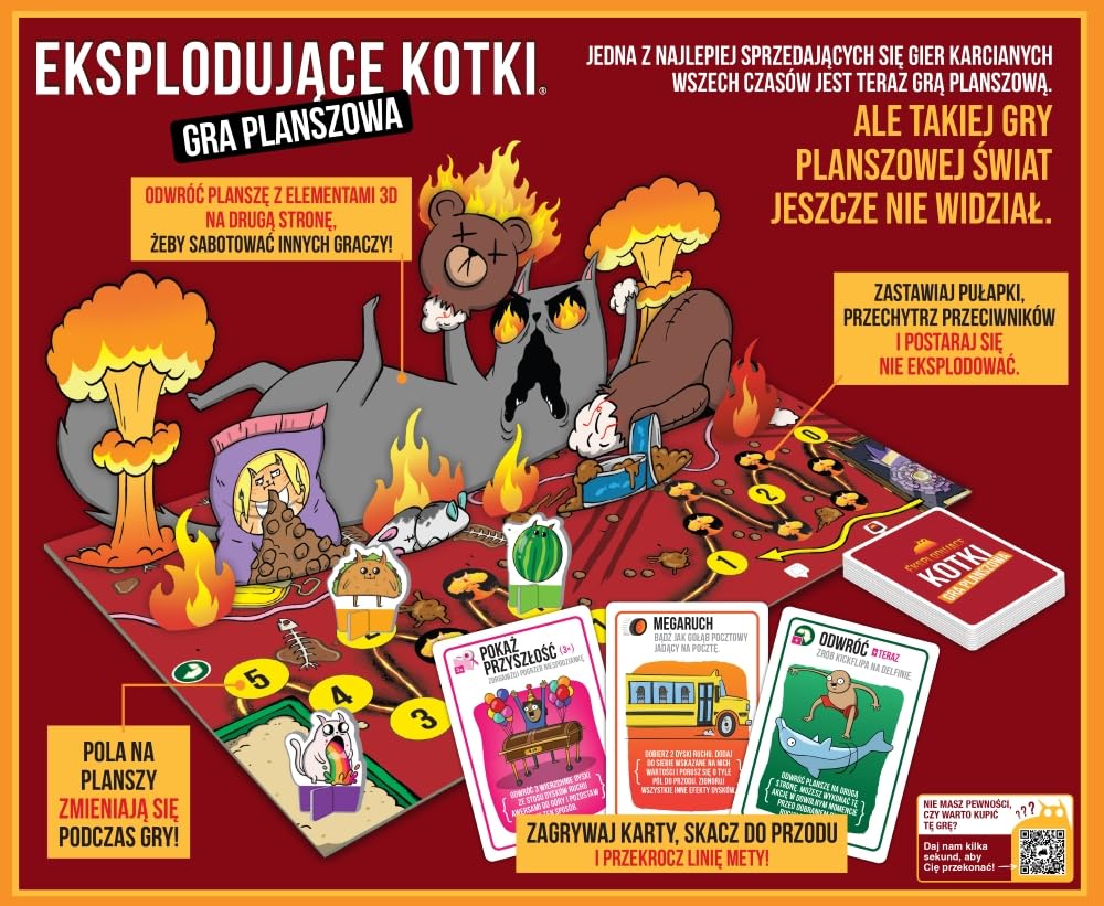 Rebel | Gatitos explosivos: Juego de mesa | Juego de fiesta | Siglos 12+ | 2-6 jugadores | Duración del juego 20+ min