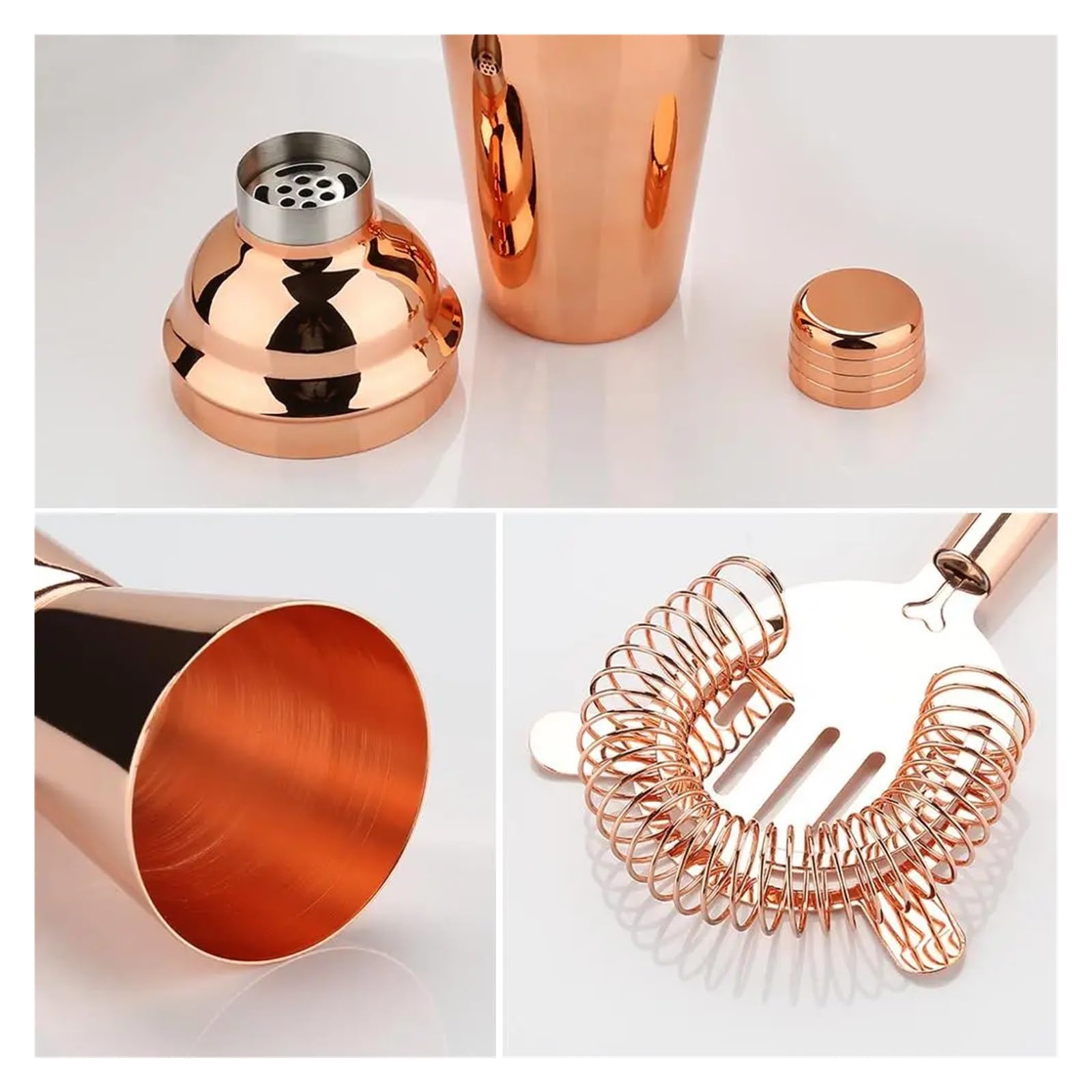 Juego de coctelera, kit barman 16 piezas for mezclador vino(Rose Gold)