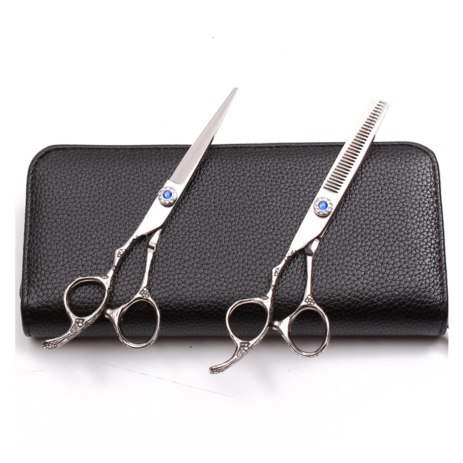 Friseurschere für die Linke Hand, 5,5 Zoll 16 cm, professionelle Friseurschere, Effilierschere, Friseurschere, Effilierschere, Friseurwerkzeuge (Farbe: Yin C 5,5 N) (Yin T 5,5 yy B)