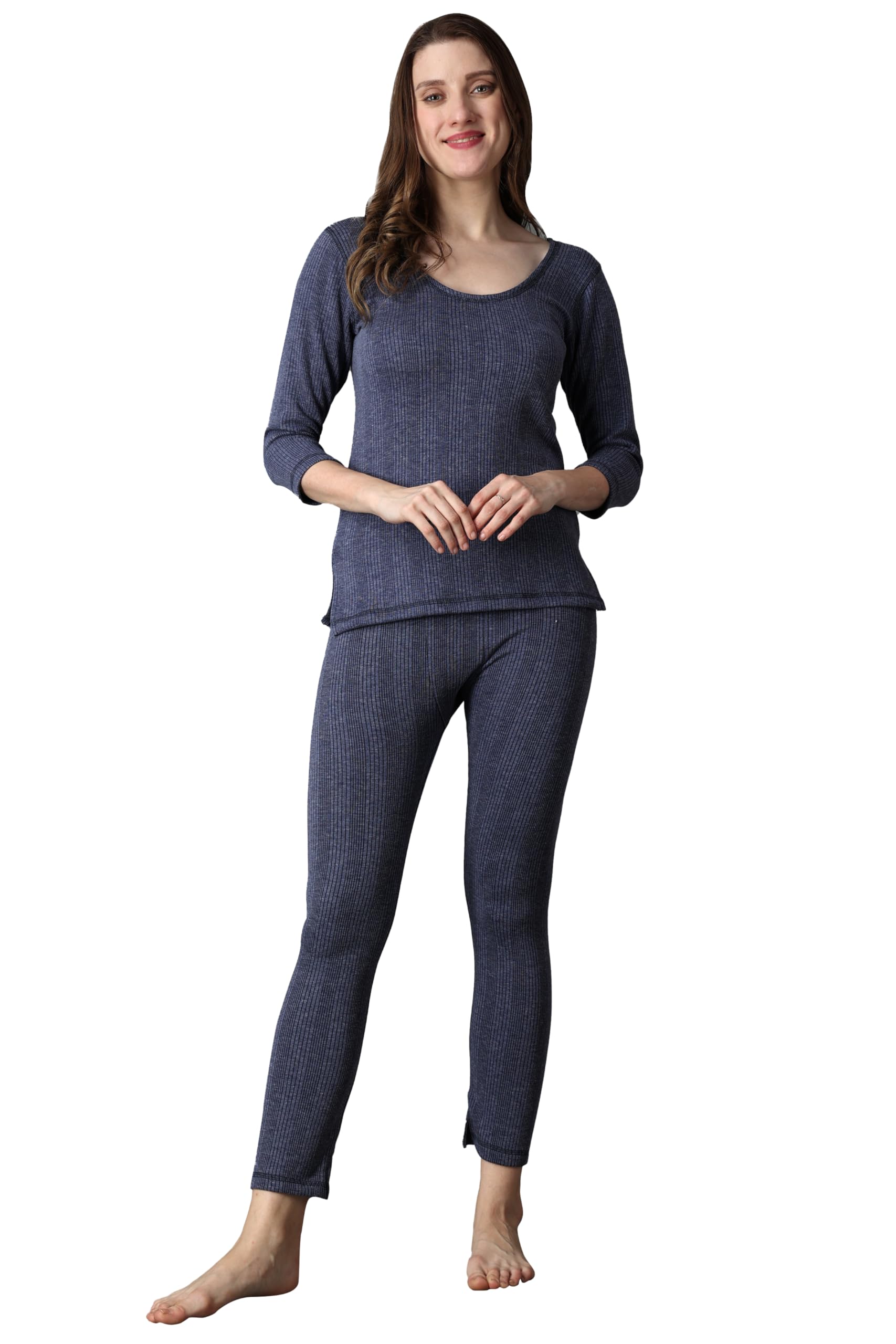 Wearslim ® Women’s Cotton Quilted Winter Lightweight Thermal Underwear for Women Long Johns Set with Fleece Lined Soft Warmer