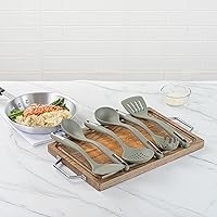 Vista 10 de Restaurantware Silicone Utensil Set Pack of 1 Non-Slip Handle 6-Piece Kitchen Tool Set, Heat-Resistant Dishwasher-Friendly Cooking Accessories