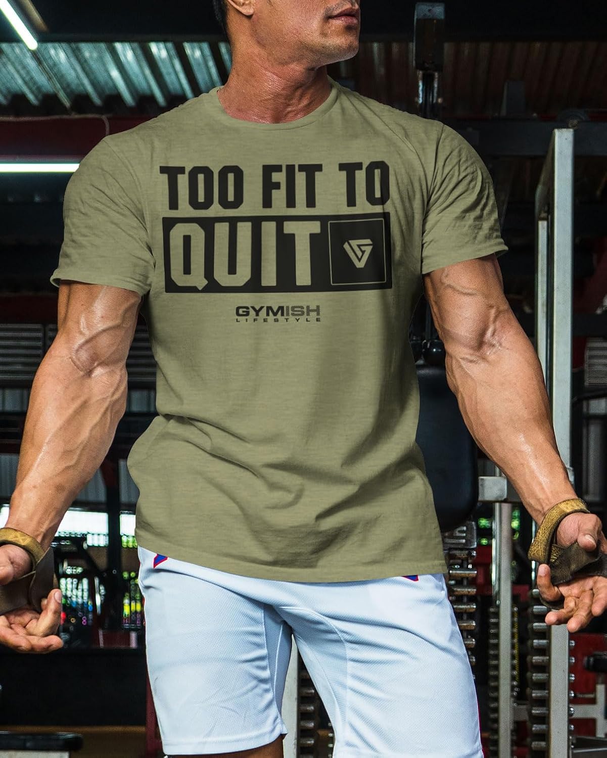 Too Fit to Quit Motivational Gym Shirt for Men Workout T-Shirt