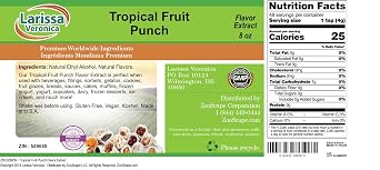 Tropical Fruit Punch Flavor Extract (8 oz, ZIN: 529659) - 2 Pack