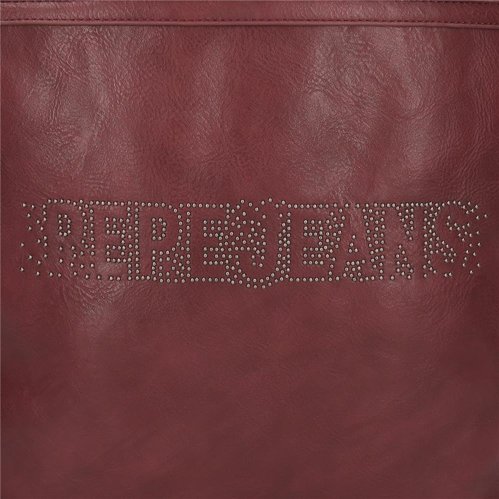 Pepe Jeans Bera - Zaino casual da donna, borsa realizzata in PU e poliestere. Spalline larghe e regolabili che si adattano, tasca frontale. Di Joumma Bags, bordeaux, Talla única