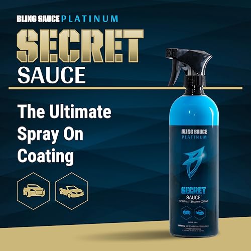Miniatura 3 de Bling Sauce Platinum Secret Sauce, el mejor recubrimiento en aerosol para superficies pintadas, automóviles, camiones, motocicletas de cerámica de