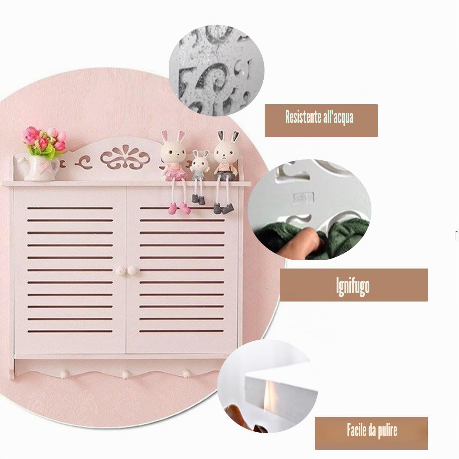 Elettrico Decorativo Copertura Decorativa per Scatola Interruttore Ufficio, Pannello Elettrico Lungo 40 46 50 58 Cm Nascondi Cornice/Mensola per Dipinti Ideale per la Casa, Coperchio Scatola per Misur
