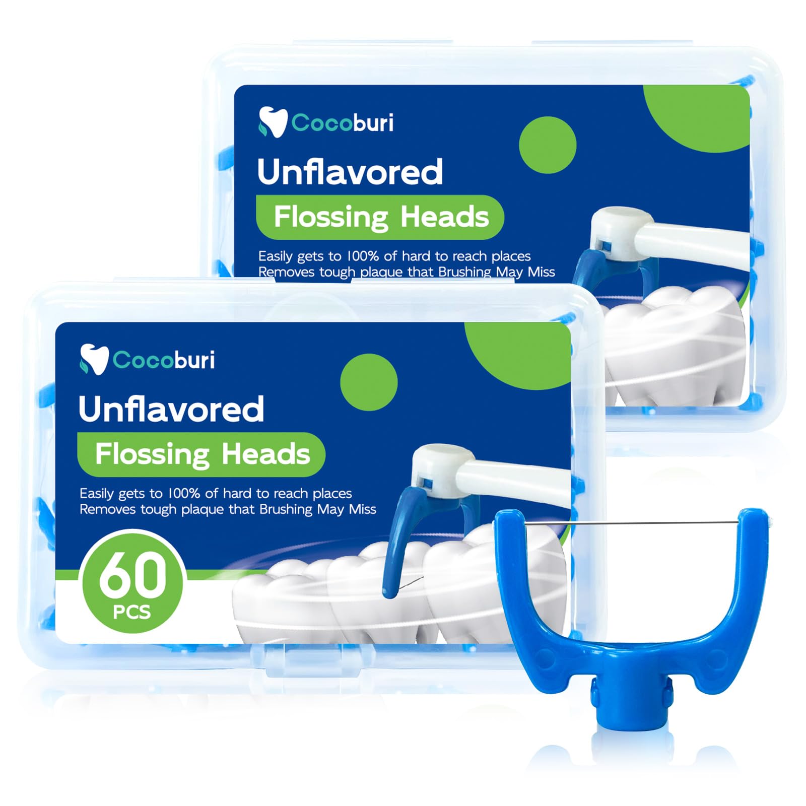 Extra Clean Flosser Refill Heads 60 Count*2