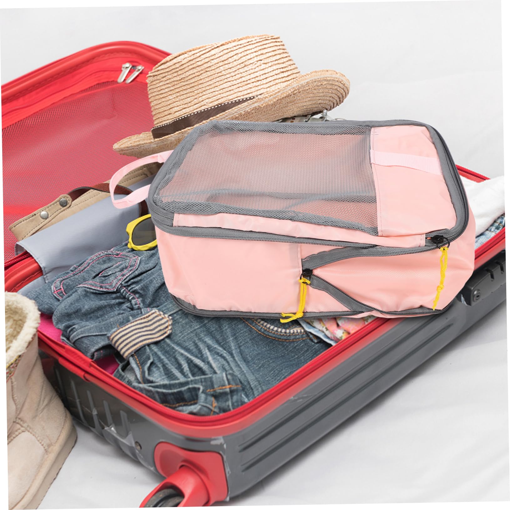 FOMIYES 3piezas Cubos De Embalaje Compresión para Viaje Bolsas De Almacenamiento para Equipaje Organizadores De Maletas para Artículos Esenciales De Viaje