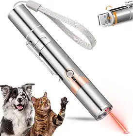 Koackl Brinquedo para gatos, recarregável por USB, 3 cores claras, brinquedos interativos para cães, gatos, brinquedo de perseguição de animais de estimação para diversão brincando e treinando