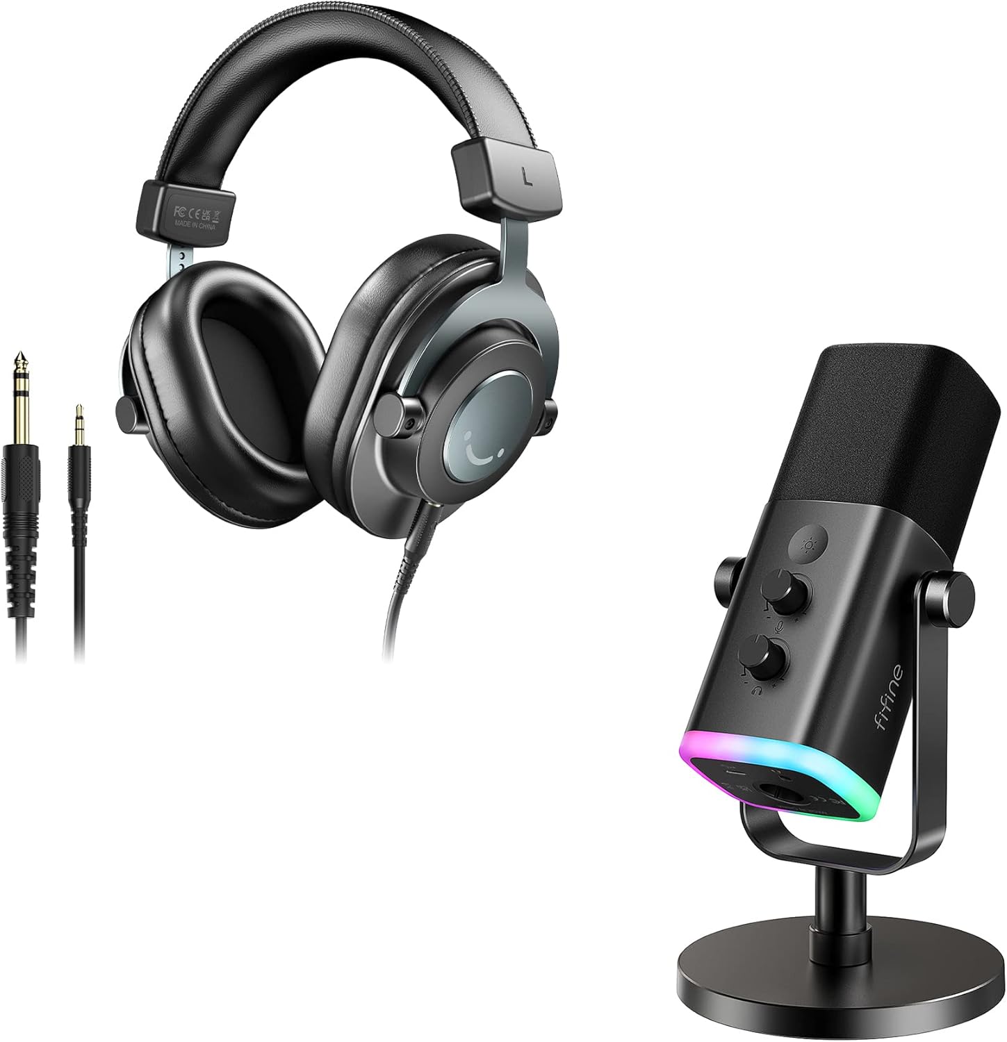 Amazon.com: FIFINE XLR/USB Microphone and Studio Monitor Headphones ...
