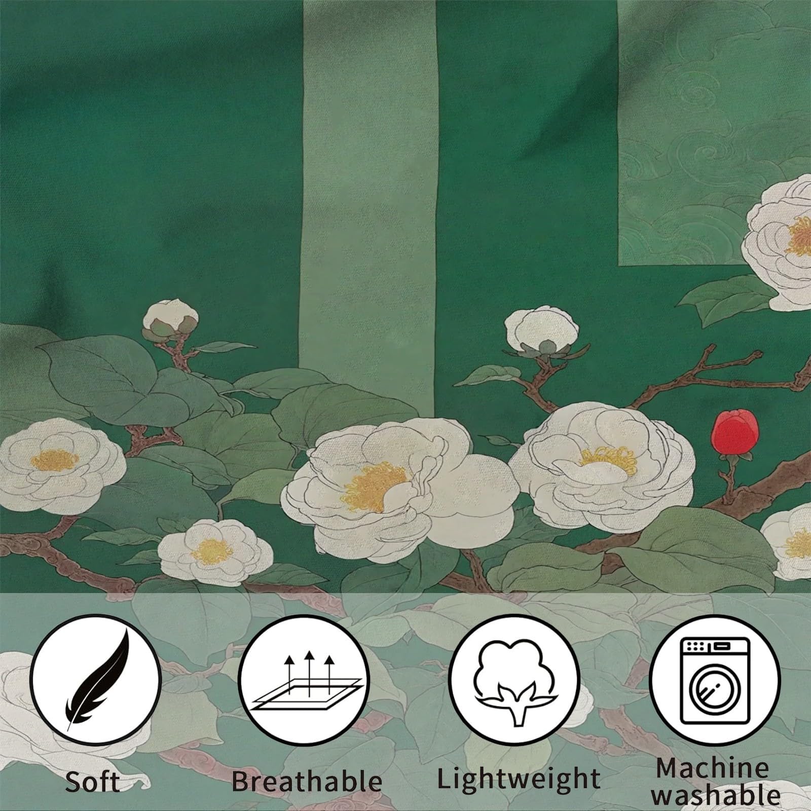 Poszwa na kołdrę 240 x 260 kwiatów zestaw pościeli 260x240 Dorosły białe kwiaty pościel Miękka oddychająca mikrofibra z zamkiem błyskawicznym i 2 poszewkami na poduszki 65x65 cm