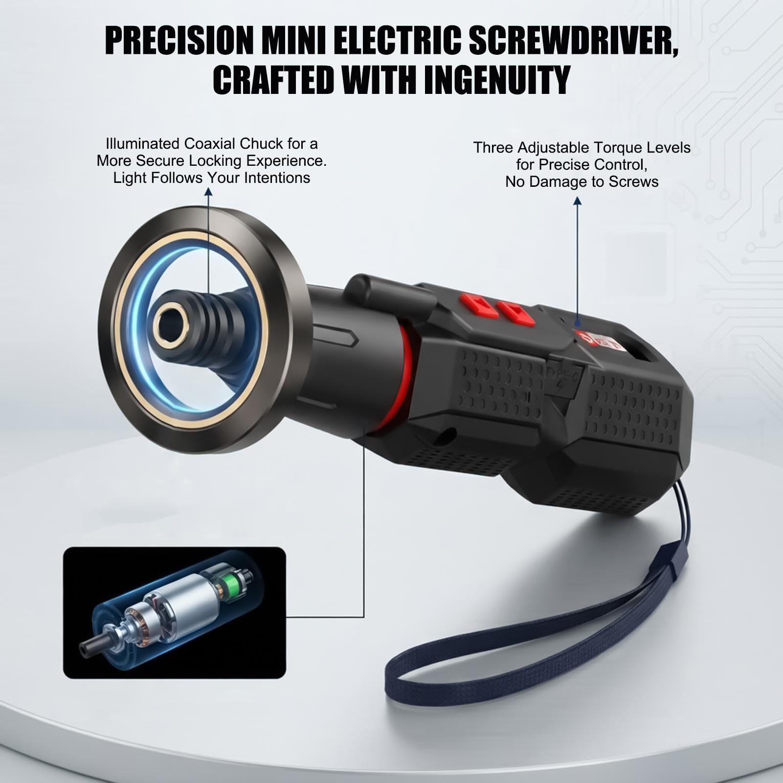 Set di cacciaviti elettrici Strumento di precisione ergonomico ricaricabile