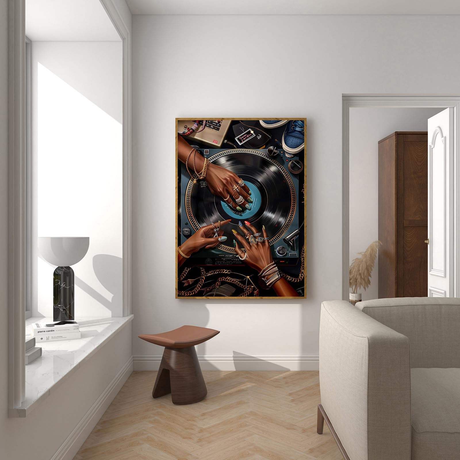 Amazon.com: ZHGYGBN DJ Hands & Vinyl Record Wall Art - Abstract
