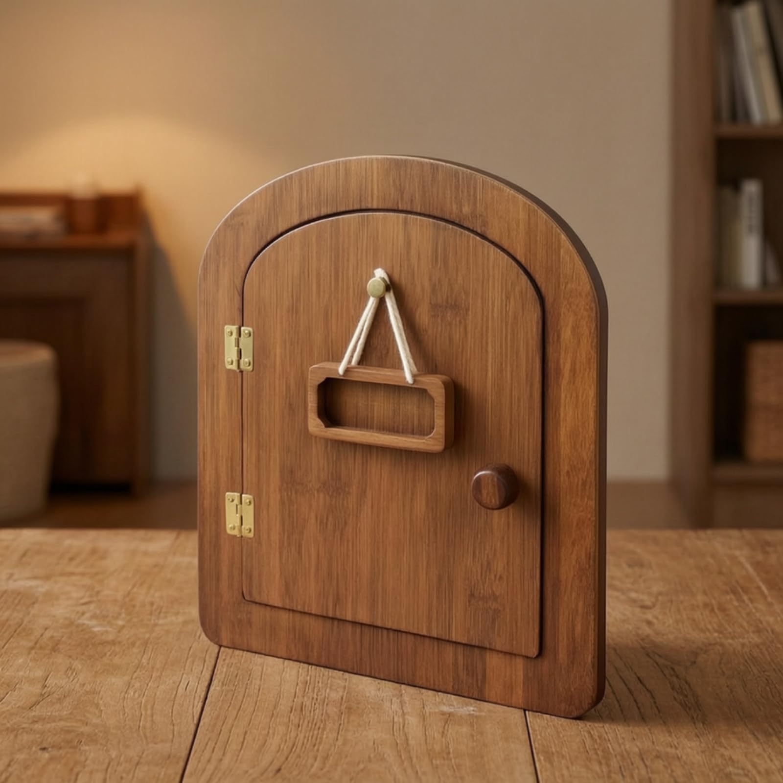 rockible Gattaiola con Flap Trasparente Automatica Gattaiola in Legno Oscillante Portina per Gatti