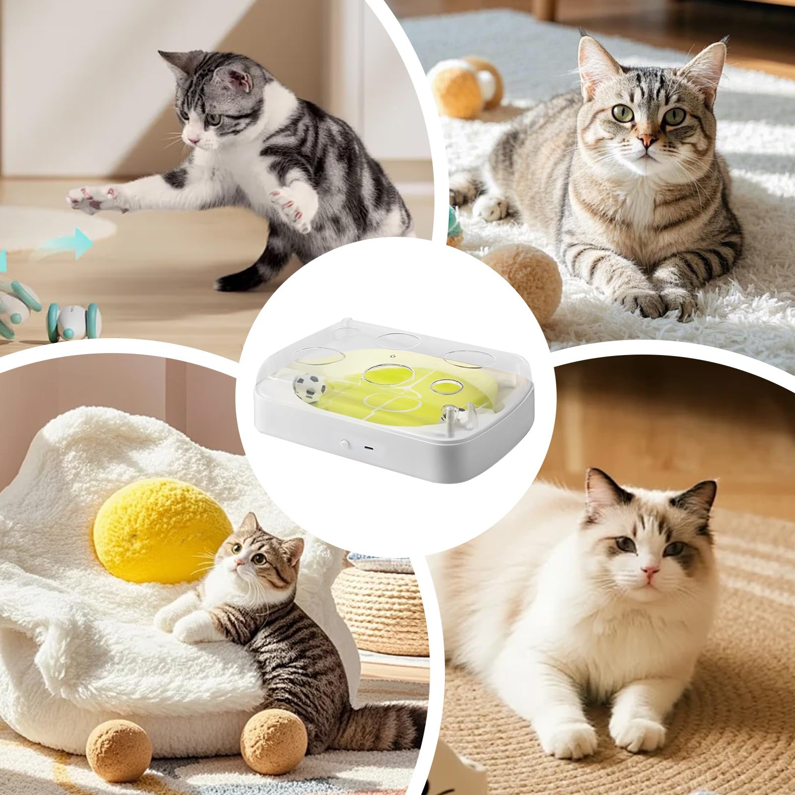 Pelota de Juguete para Gatos con Hierba Gatera, Balón de Fútbol Eléctrico | Juguetes de Hierba Gatera para caza simulada, rascado, juego suelo, casa, exterior viajes