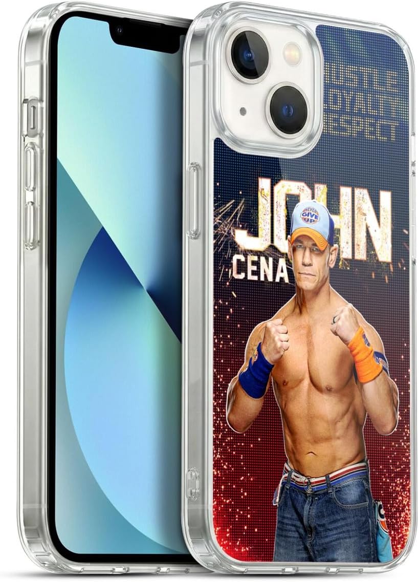 Head Case Designs Officially Licensed WWE Portrait John Cena Gel Case [Military Grade Protection] Compatible with Apple iPhone 13