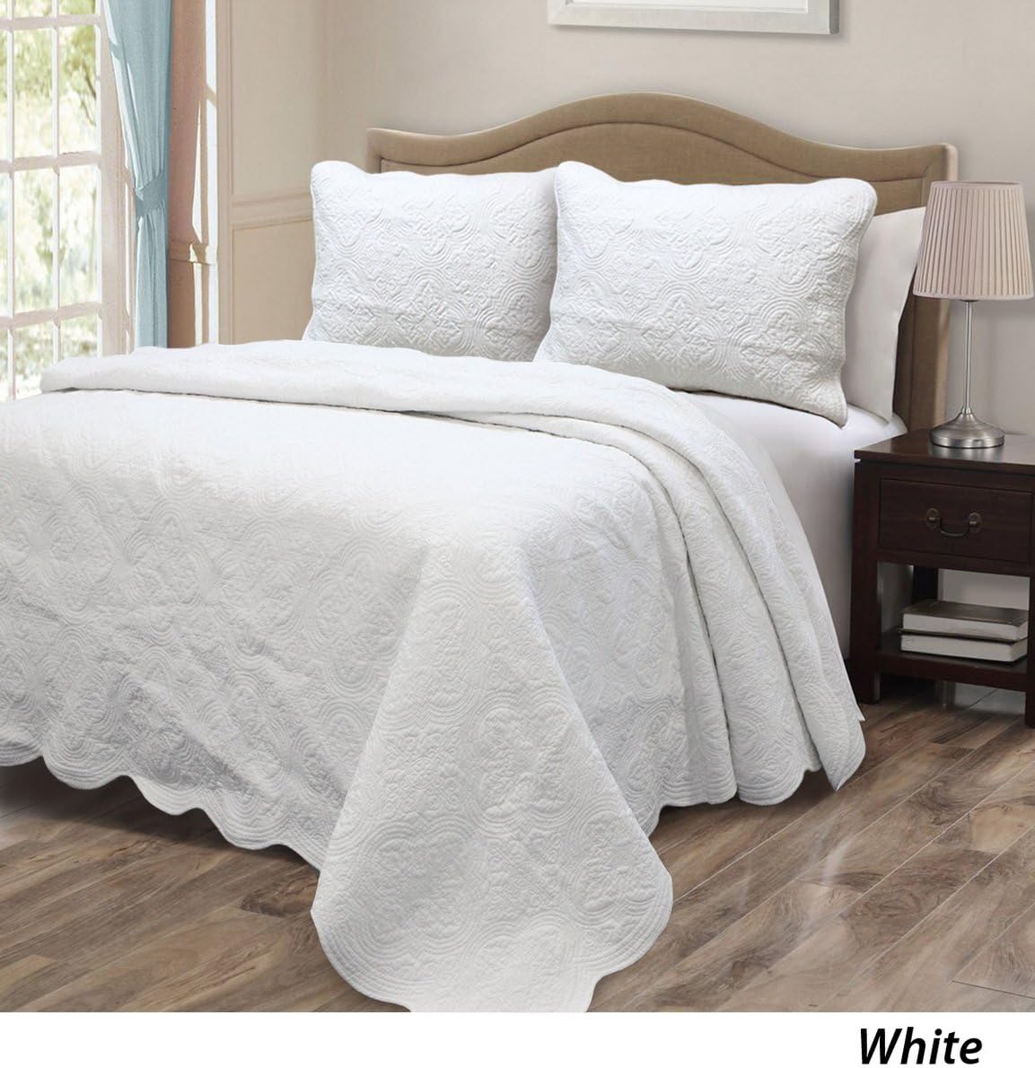 [Mint Royal Palace] 100% Hypoallergenic Cotton 3 piece Quilt Set Bedroom Quilt Bedding King Size Green