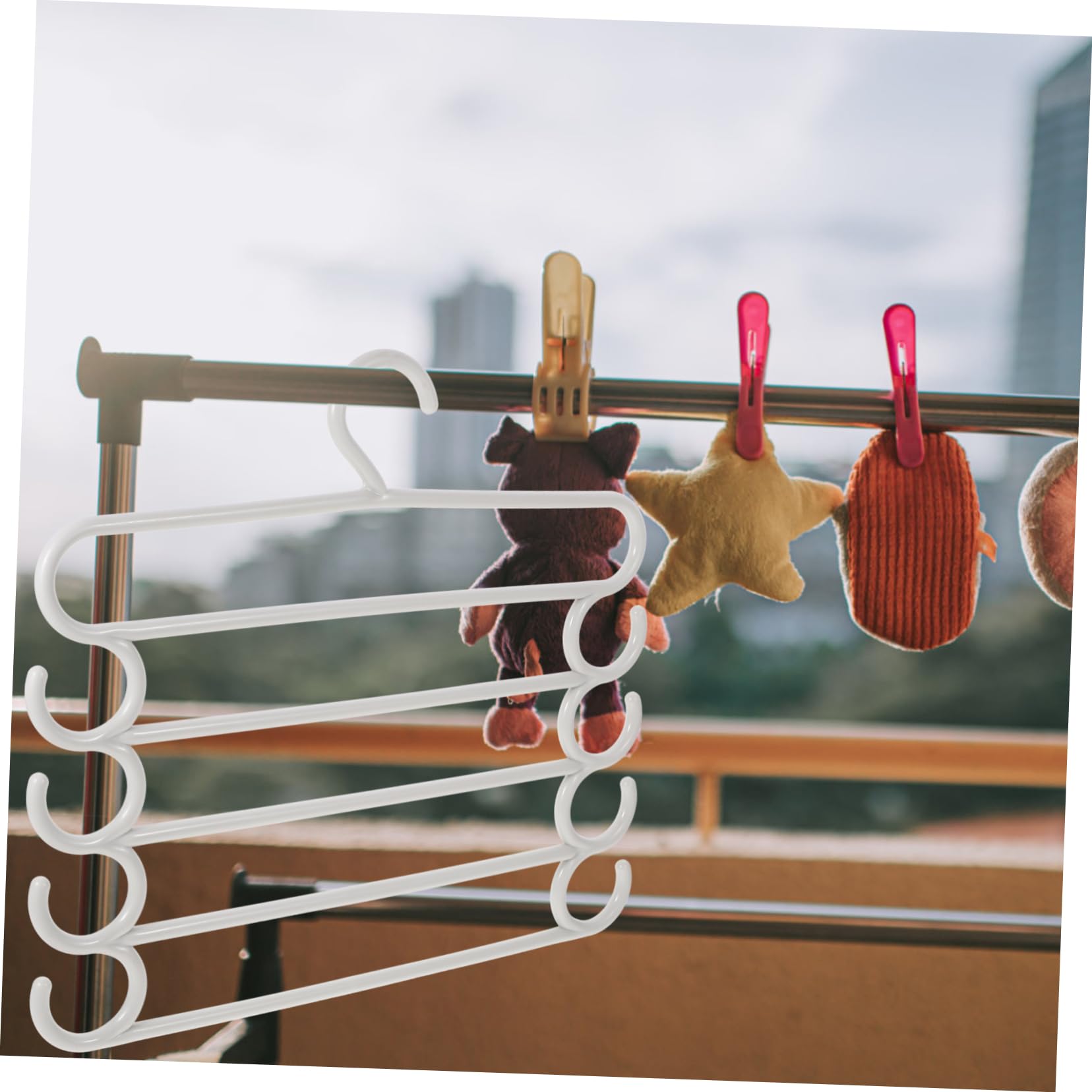 5stücke Mehrfach Hosenbügel Platzsparend Mehrlagige Kleiderbügel Krawattenbügel Schalbügel Knitterfrei Hosenorganizer für Kleiderschrank