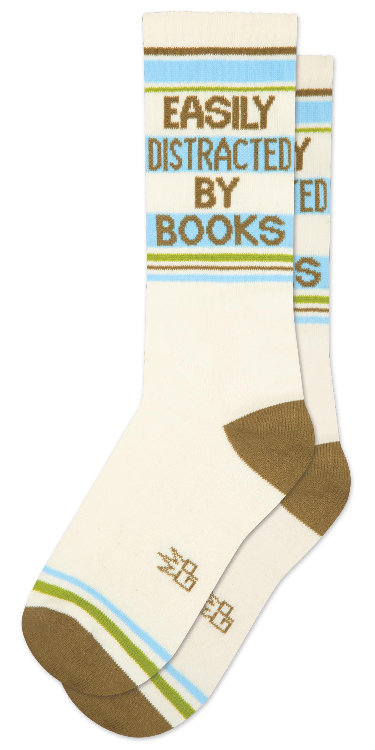 Gumball Poodle Novelty Gift Socks for Men, Women and Teens, Cool Crew Socks (Made in the USA), Easily Distracted By Books, 6-15