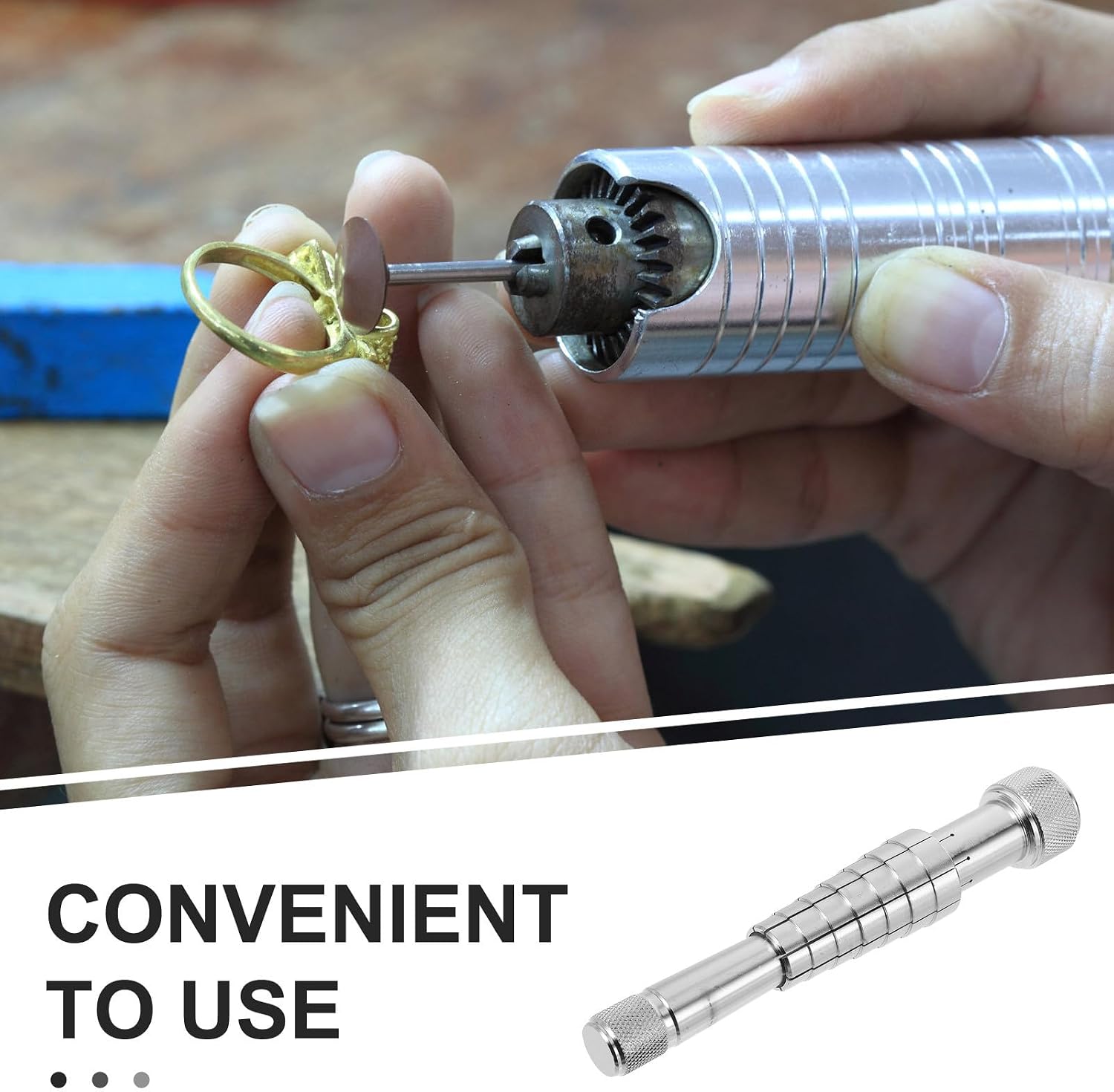 GRADENEVE Silver Ring Resizer Mandrel Gauge Tool 17-24mm Adjustable Jewelry Sizer for Ring Size Repair and Expansion for Home and Professional Use
