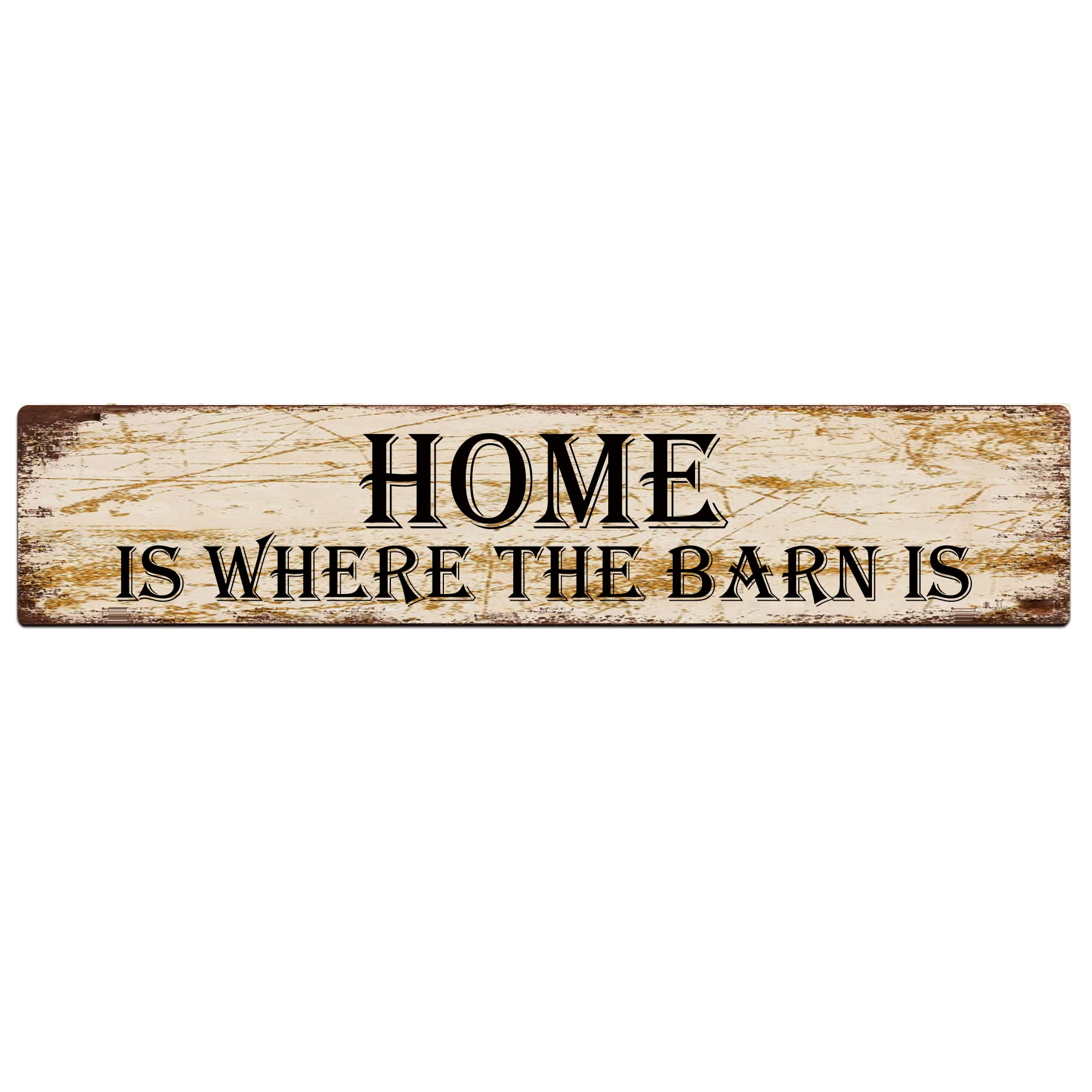 Home is Where The Barn is Retro Tin Signs Aluminum Metal Sign for Kitchen Home Garden Wall Bar Cafe Decor 4x16 Inch