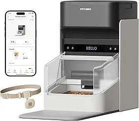 PETLIBRO Alimentador automático RFID para gatos, refeições pessoais ativadas por etiqueta de coleira, dispensador de comida para vários gatos Wi-Fi 5G para animais de estimação com diferentes dietas