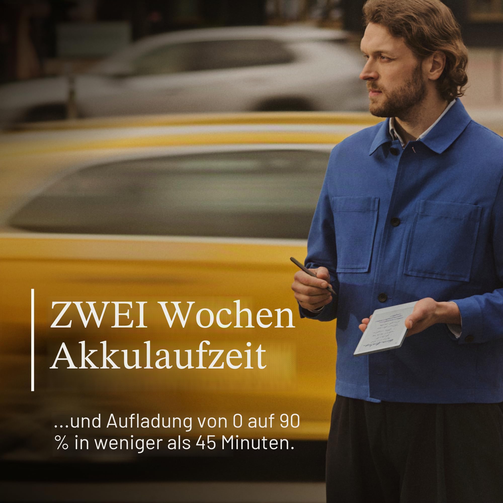Remarkable Paper Pro Move – Gewebtes Folio-Bündel | ultrahandliches 7,3-Zoll-Farbtablet mit Marker Plus und Radiergummi und Einer Book Folio-Hülle aus Mosaikgewebe – Basalt